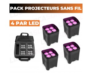 Projecteur LED RGB - Sur batterie - Location-vaisselle-grenoble